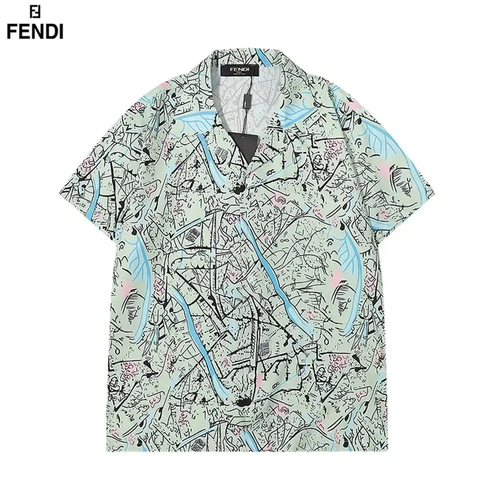 Fendi FF Monogram Short Sleeve Shirt — Photo 8