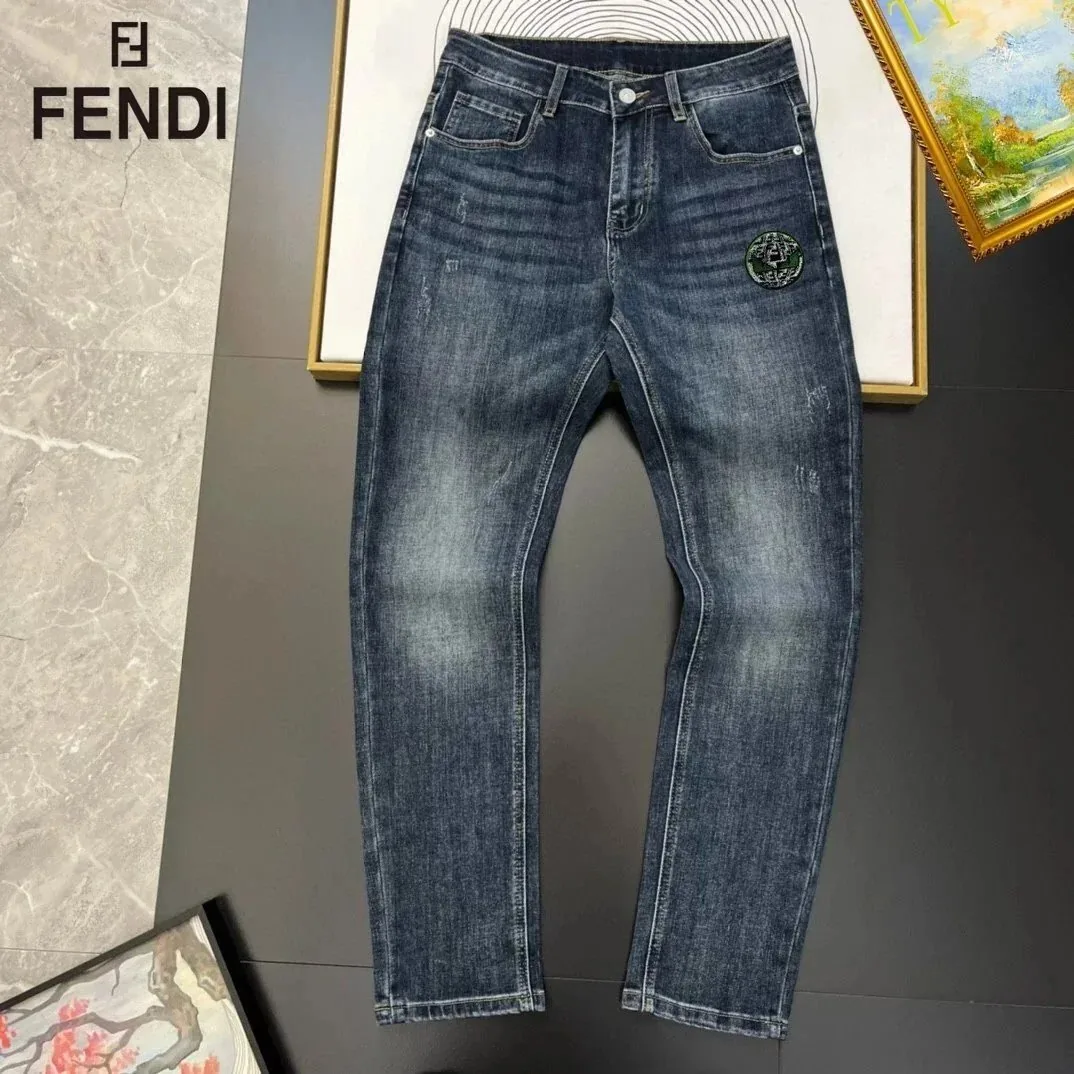 Fendi FF Monogram Denim Pants — Photo 8