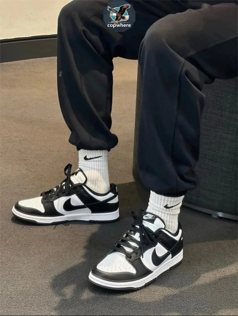 Black White Nike Dunk Sneakers