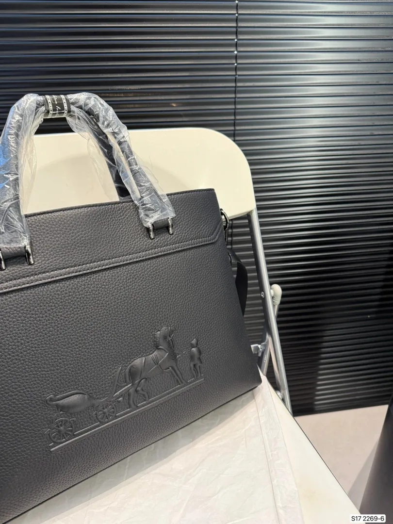 Hermes Mens Leather Briefcase — Photo 13