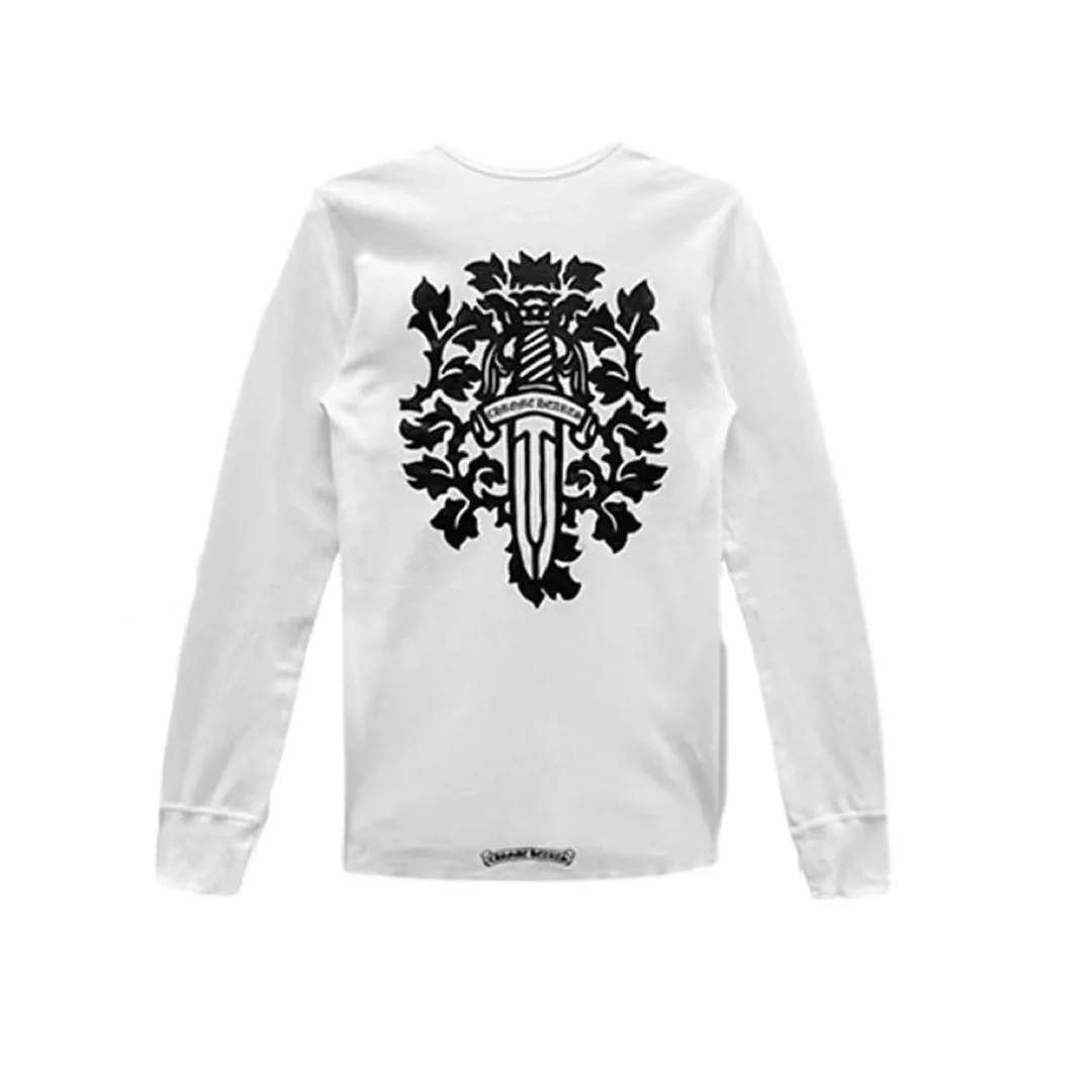 Chrome Hearts White Waffle Dagger Long-Sleeve Tee — photo 2