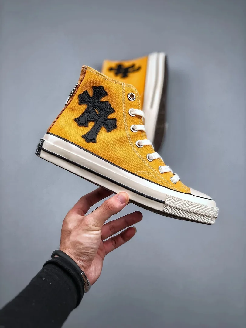 Converse Chuck Taylor All Star Black Silver Leather Cross-La — photo 4