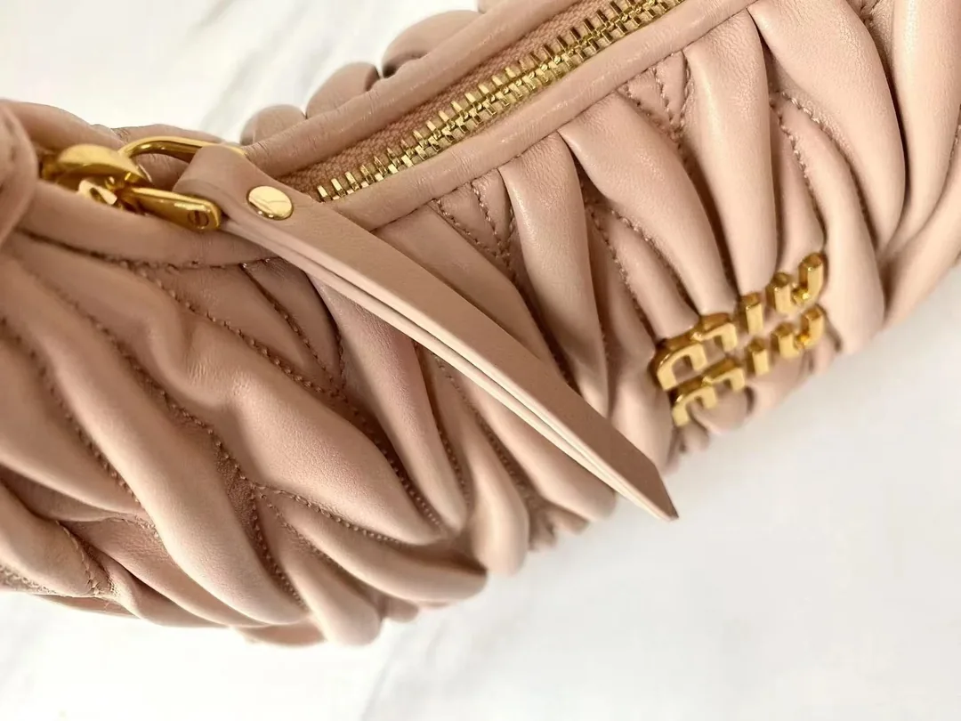Miu Miu Ruched Leather Underarm Bag — QC