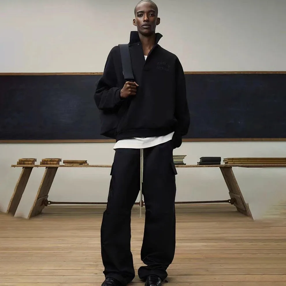 Fleece Polo Long-Sleeve Sweatshirt — photo 3