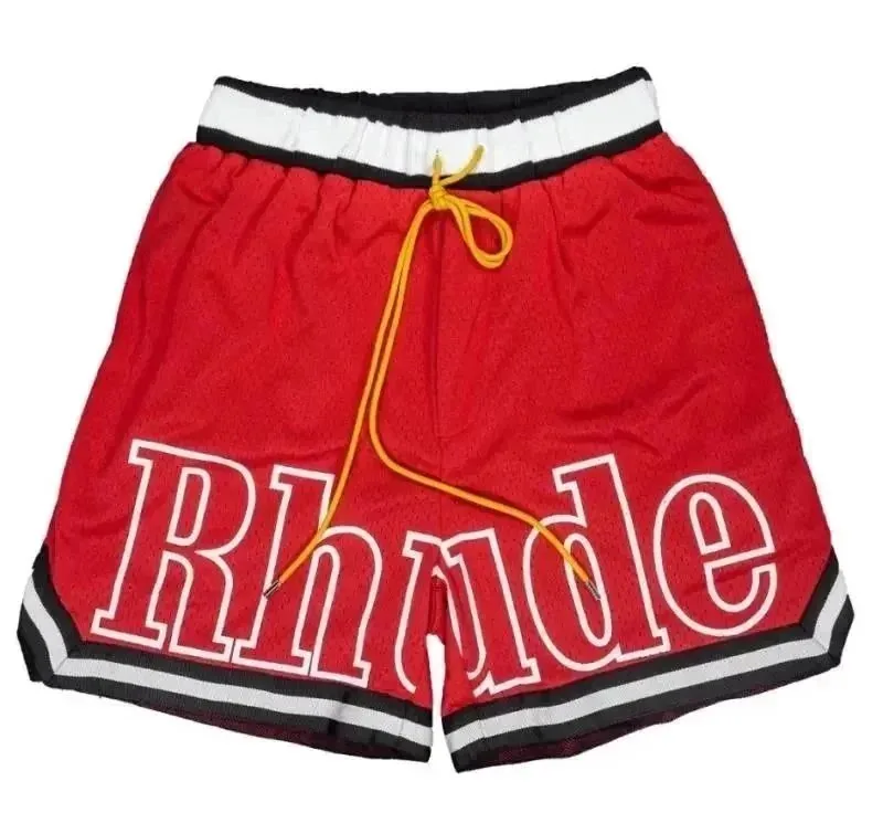 Rhude Logo Mesh Basketball Shorts — QC