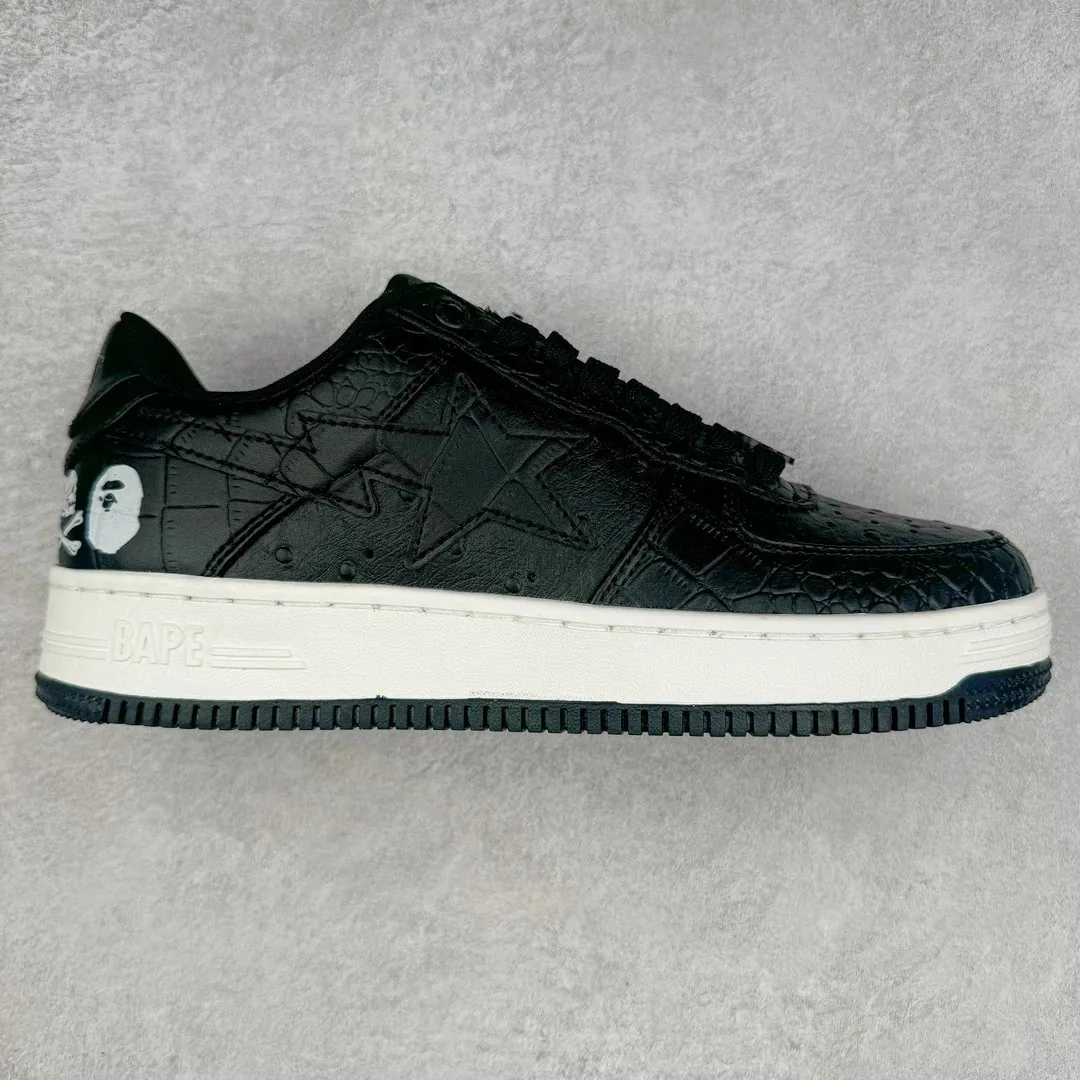 Bape Sta White Black Bapesta Low Sneakers — Photo 14