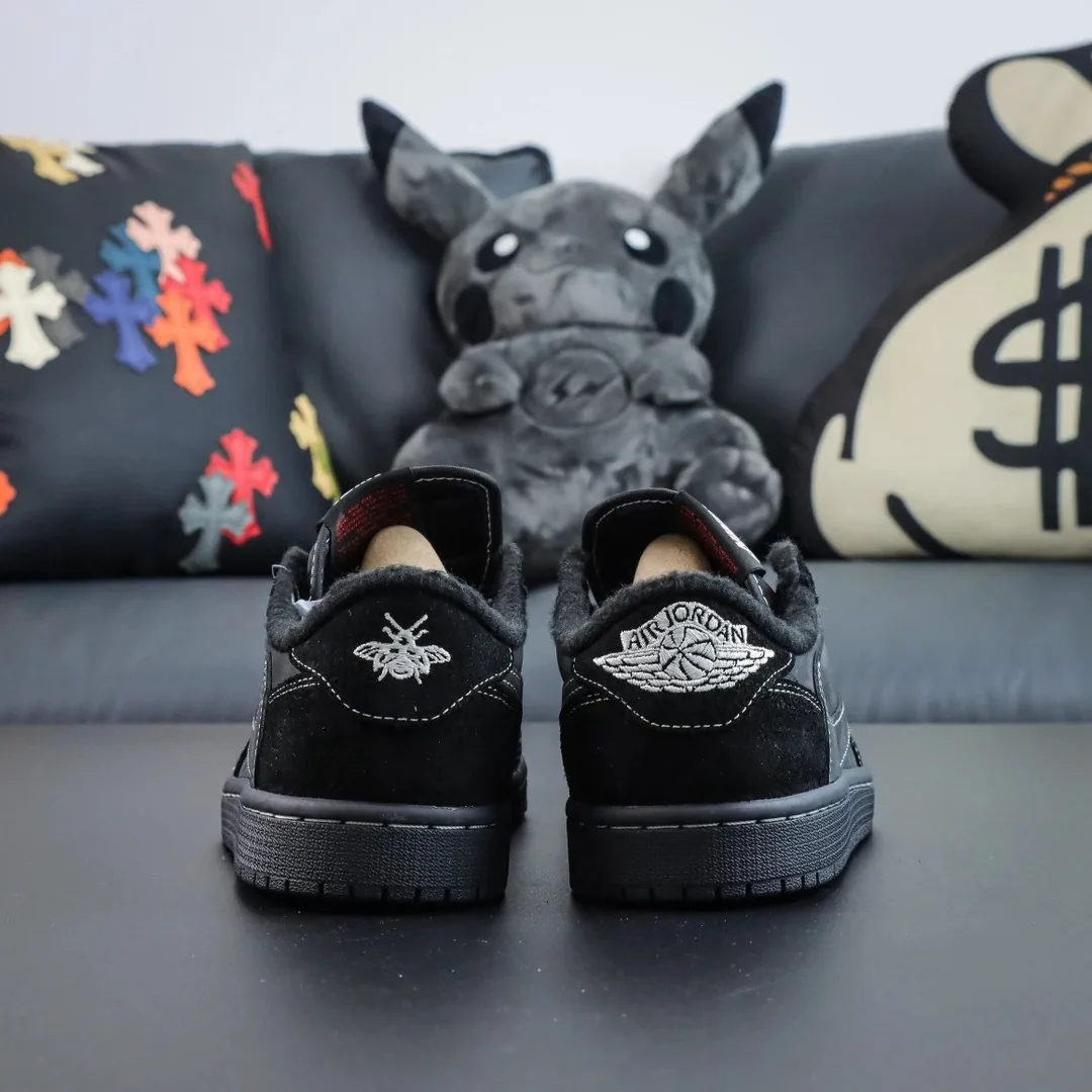 Jordan 1 Low Black Phantom Sneakers — Photo 3