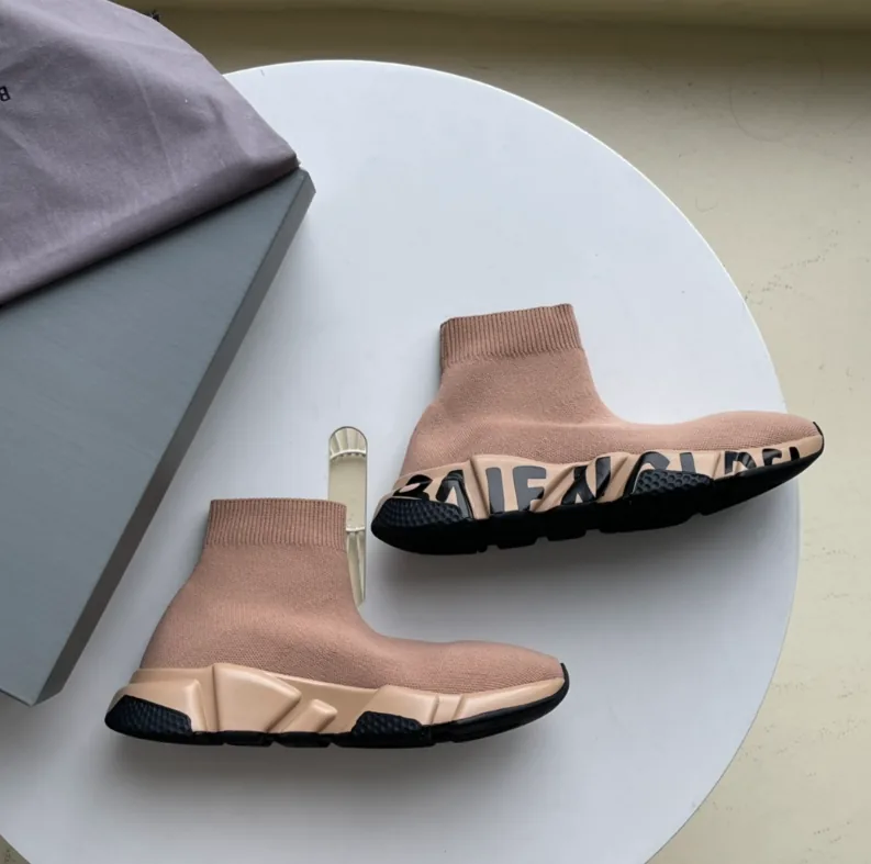 Balenciaga Speed Trainer Black White Sock Slip-Ons — photo 11
