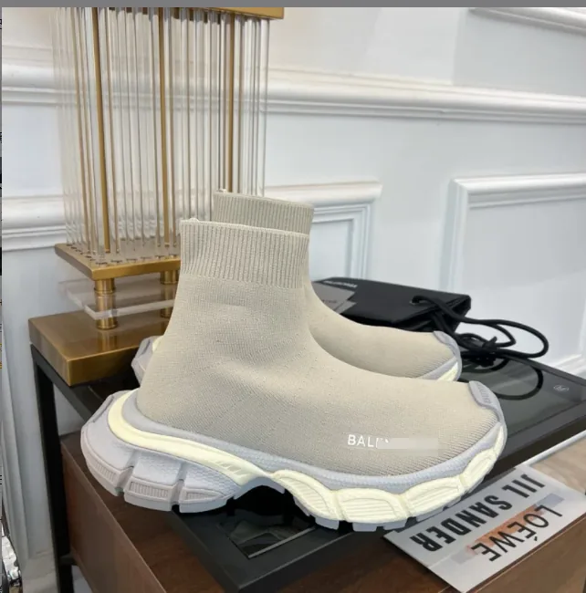 Balenciaga Speed Trainer Black Knit Sock Shoes — QC