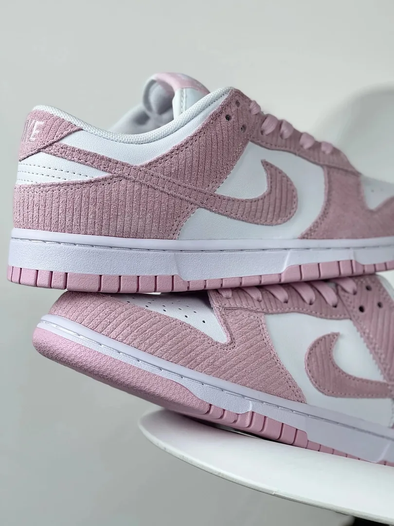 Nike Dunk Low Pink White Corduroy Tops — photo 4