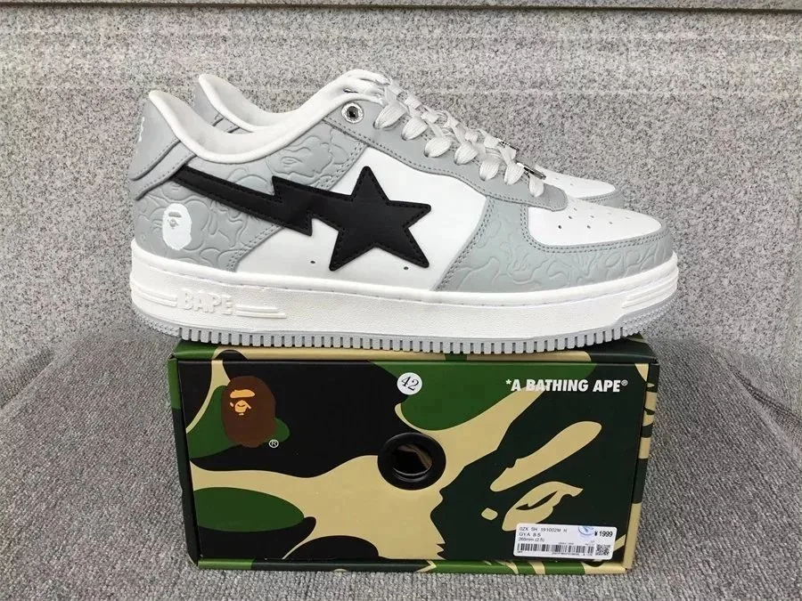 Bape Sta Multicolor Lace-Up Skate Shoes — QC