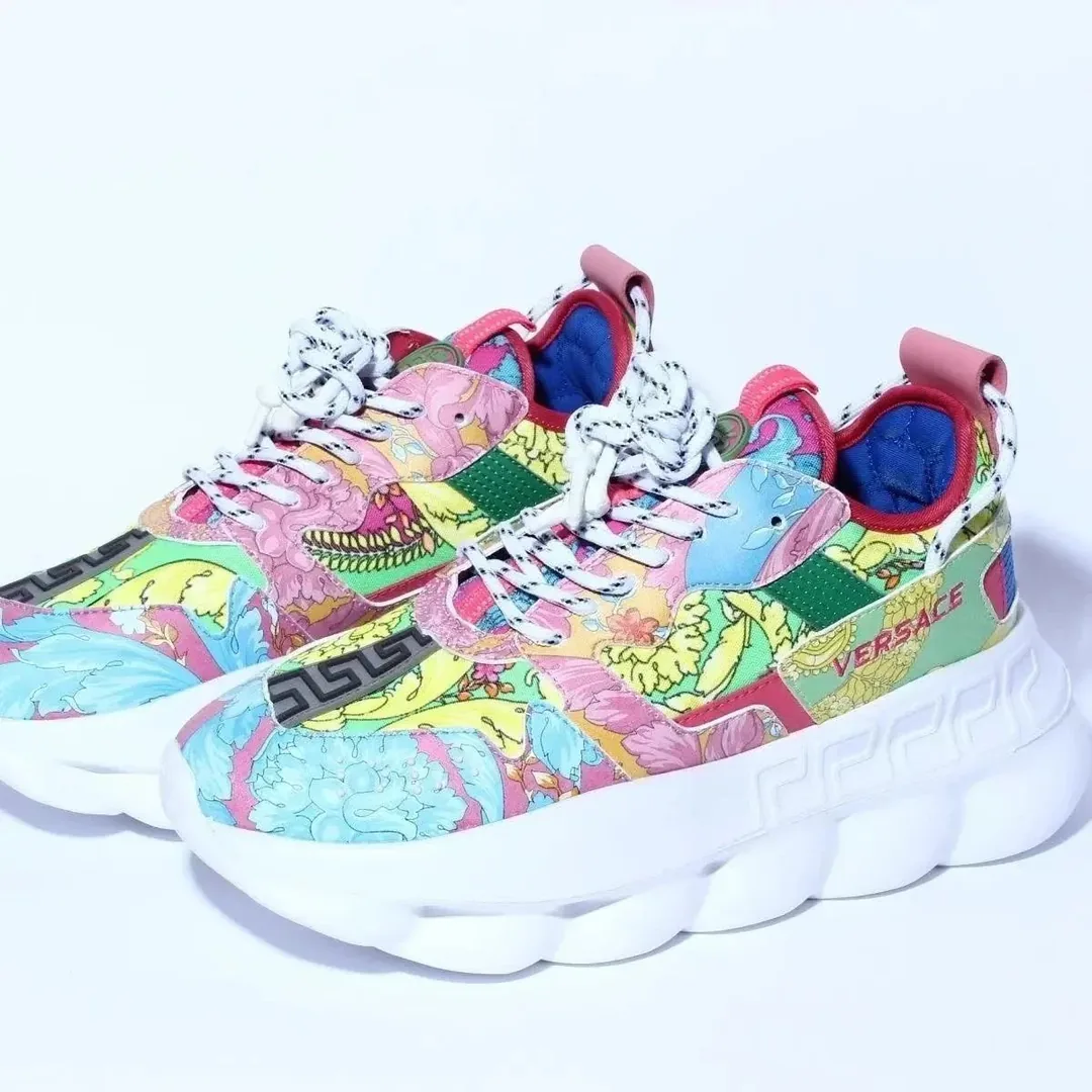 Versace Chain Reaction Navy Low-Top Sneakers — photo 6