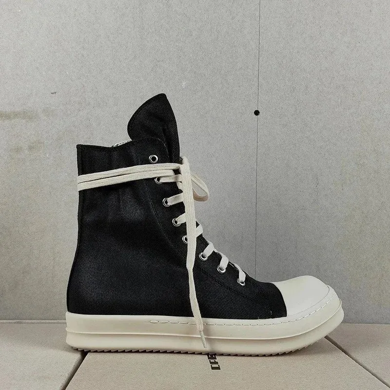 Rick Owens DRKSHDW Ramones High Beige Top Trainers — photo 4