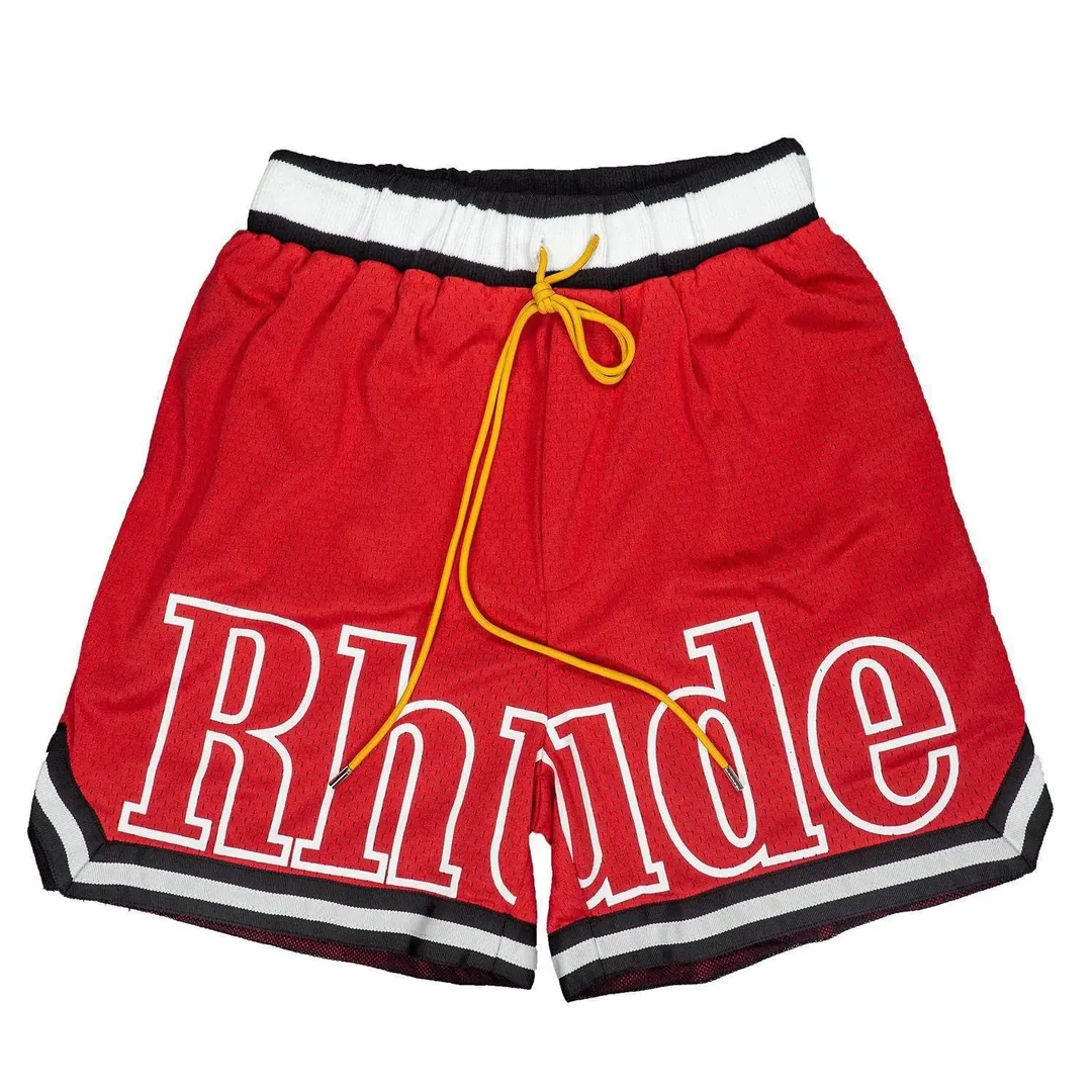 Rhude Drawstring Reflective Basketball Shorts — QC