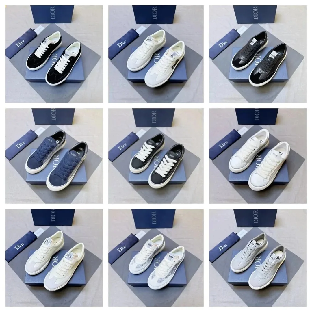 Dior B23 Navy Low-Top Trainers