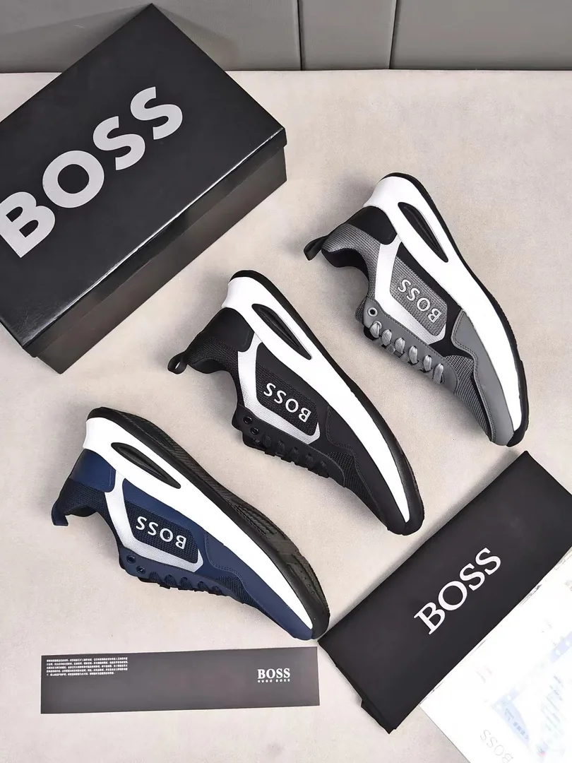 Boss Navy Suede BS Low-Tops — photo 8