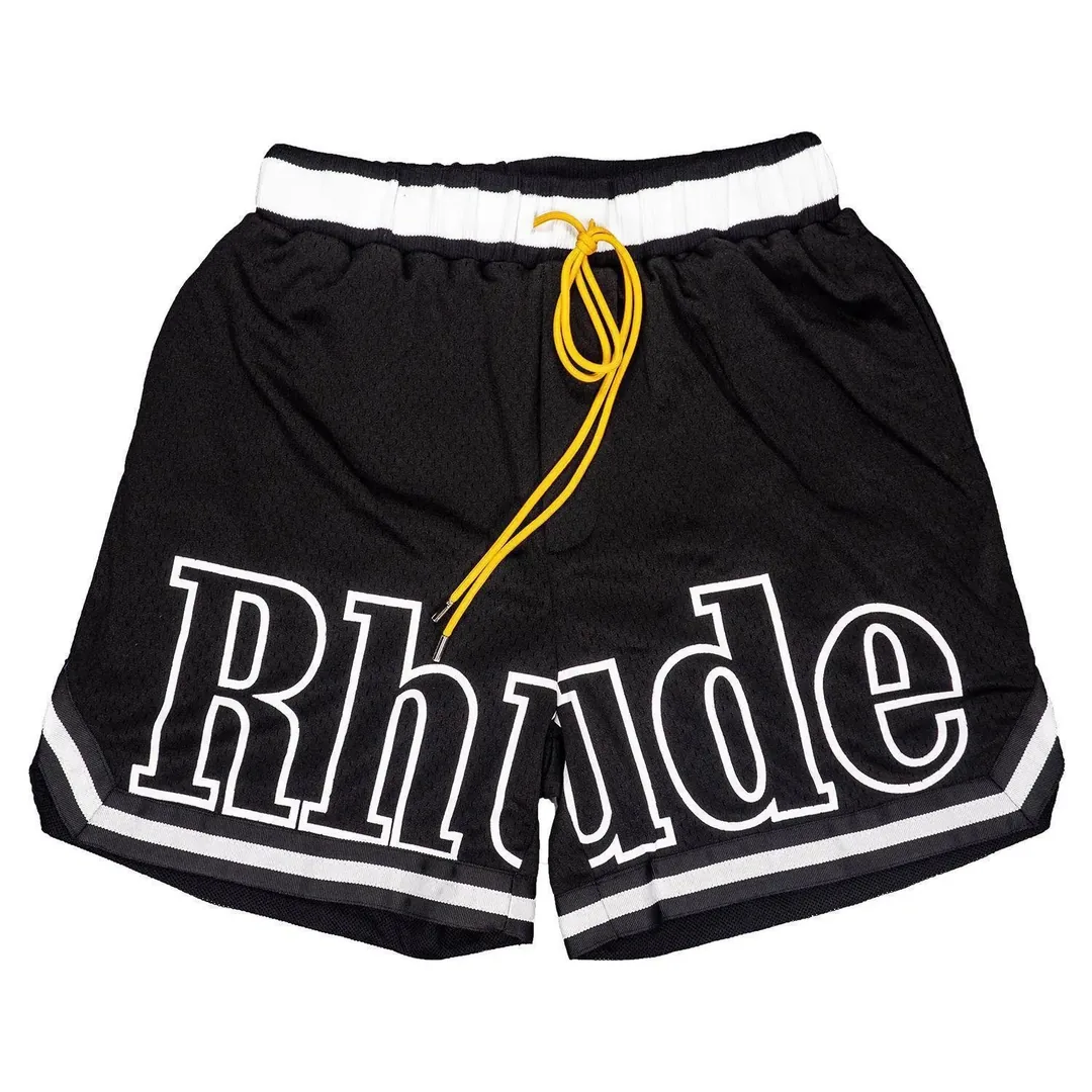 Rhude Drawstring Reflective Basketball Shorts — QC