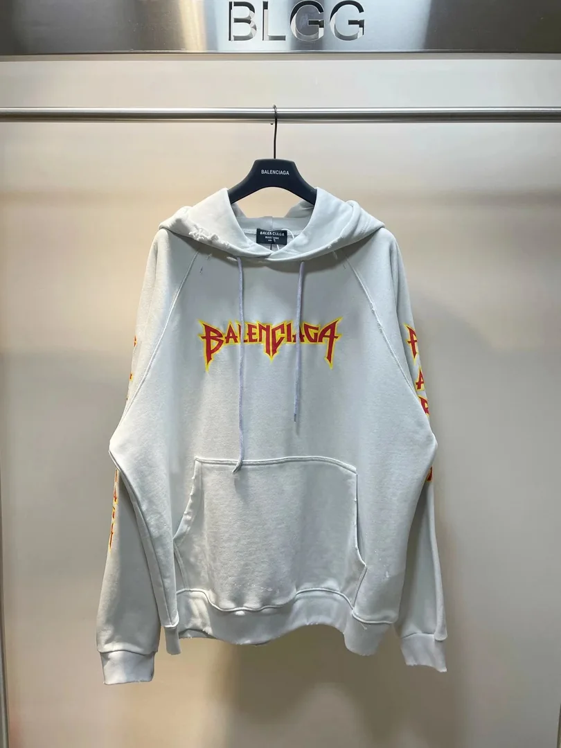 Balenciaga Baby Yoda Print White Hoodie — Photo 5