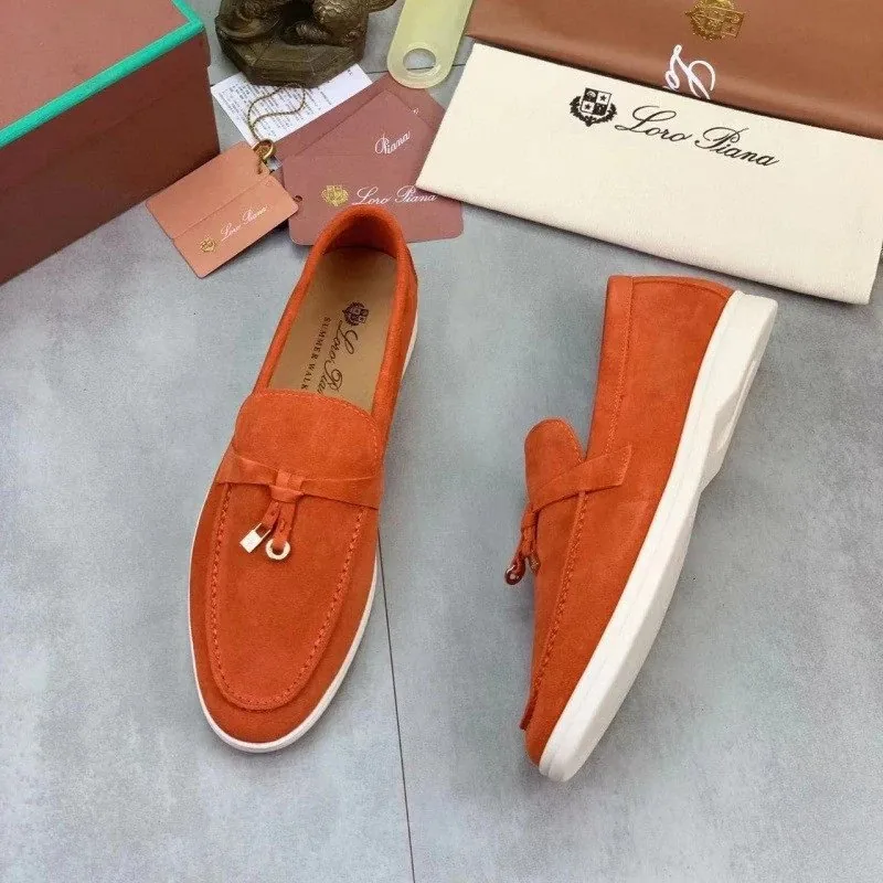 Loro Piana Summer Walk Brown Loafers — Photo 12