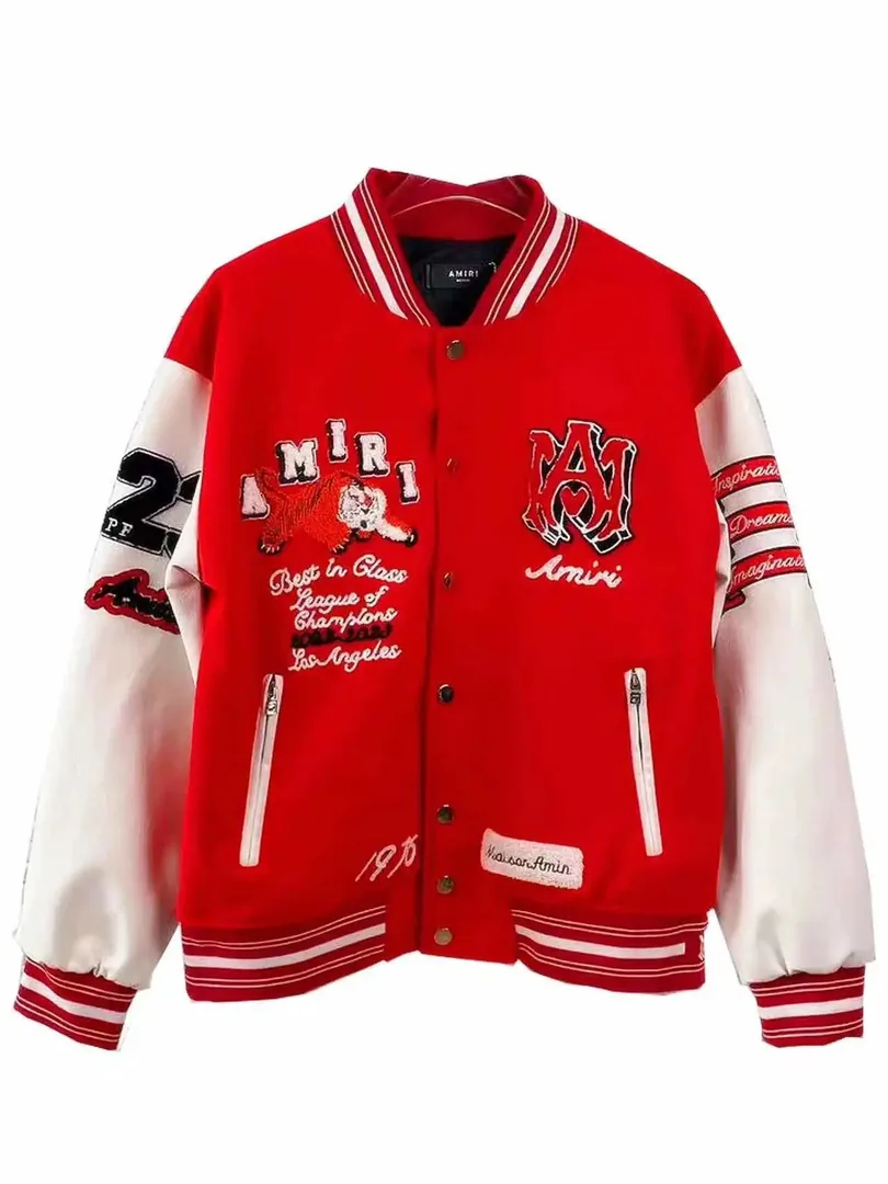 Amiri Embroidered Baseball Jacket — Photo 11