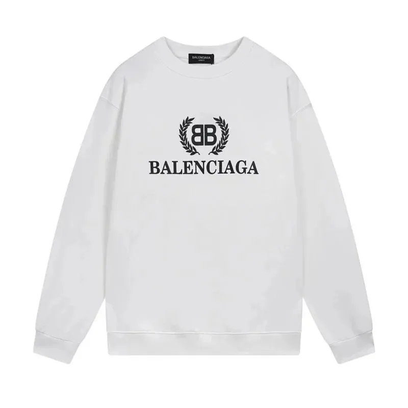 Balenciaga Laurel Logo Black Sweatshirt — Photo 15