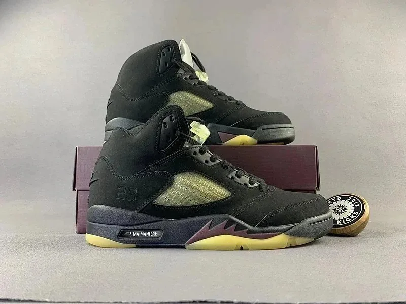 Jordan 5 Black Low-Top Trainers — photo 2