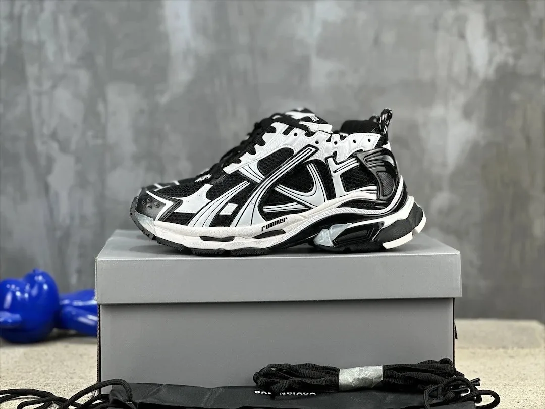 Balenciaga Black 7.5 Track Runners — QC