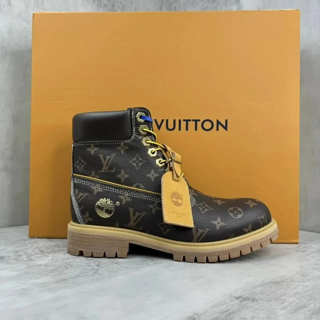 Louis Vuitton LV x Timberland 6-Inch Boot Yellow Lace-Up Boots — Photo 10