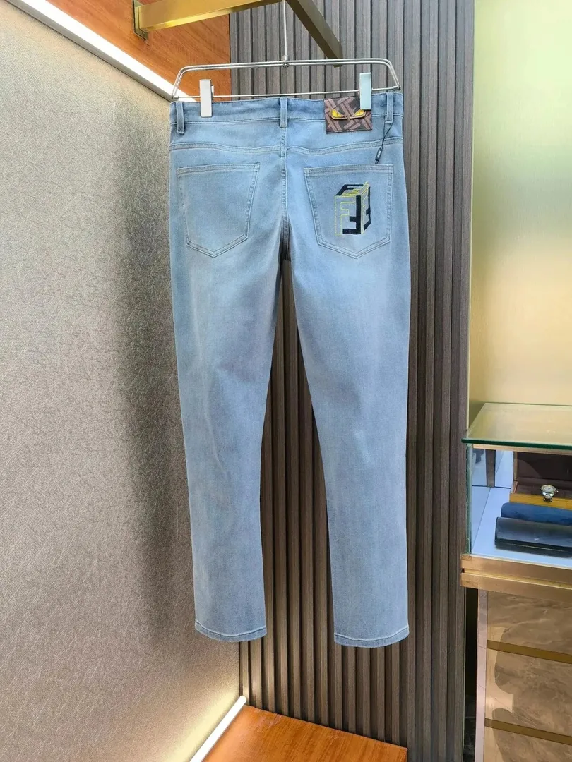 Fendi FF Monogram Denim Pants — Photo 6