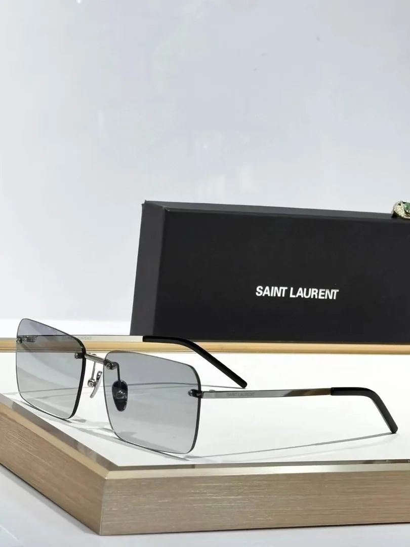 Saint Laurent YSL Logo Metal Sunglasses — QC