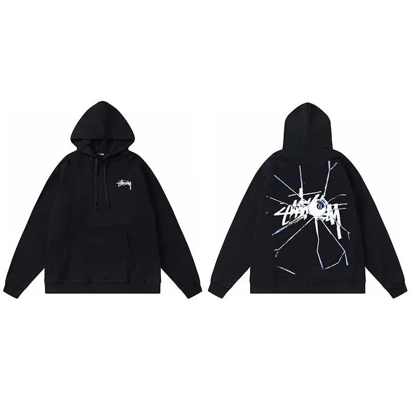 Letter Print Pullover Hoodie — QC