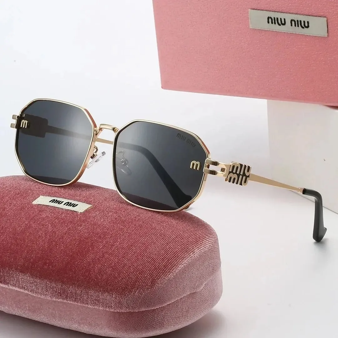 Miu Miu Logo Metal Frame Sunglasses
