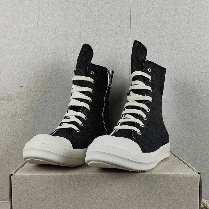 Rick Owens DRKSHDW Ramones High Beige Top Trainers — photo 5
