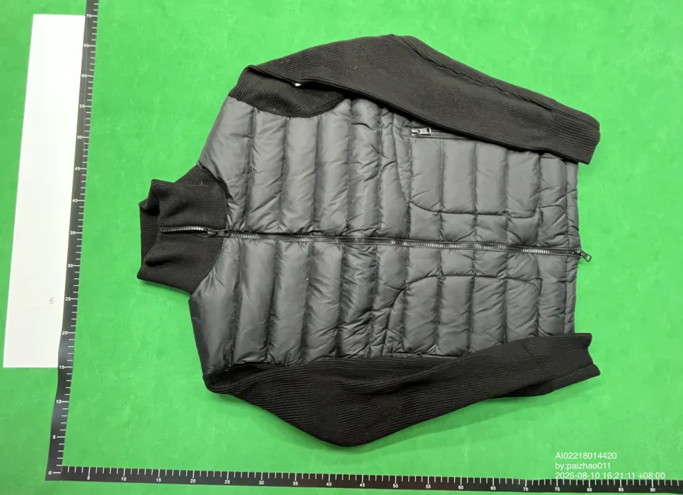 Quilted Zip Knit Cardigan — QC
