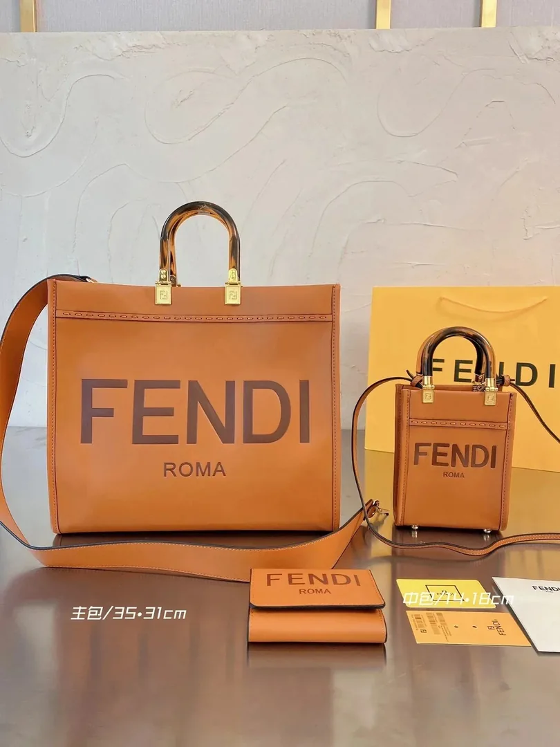 Fendi FF Zucca Boston Bag Wallet Set — QC