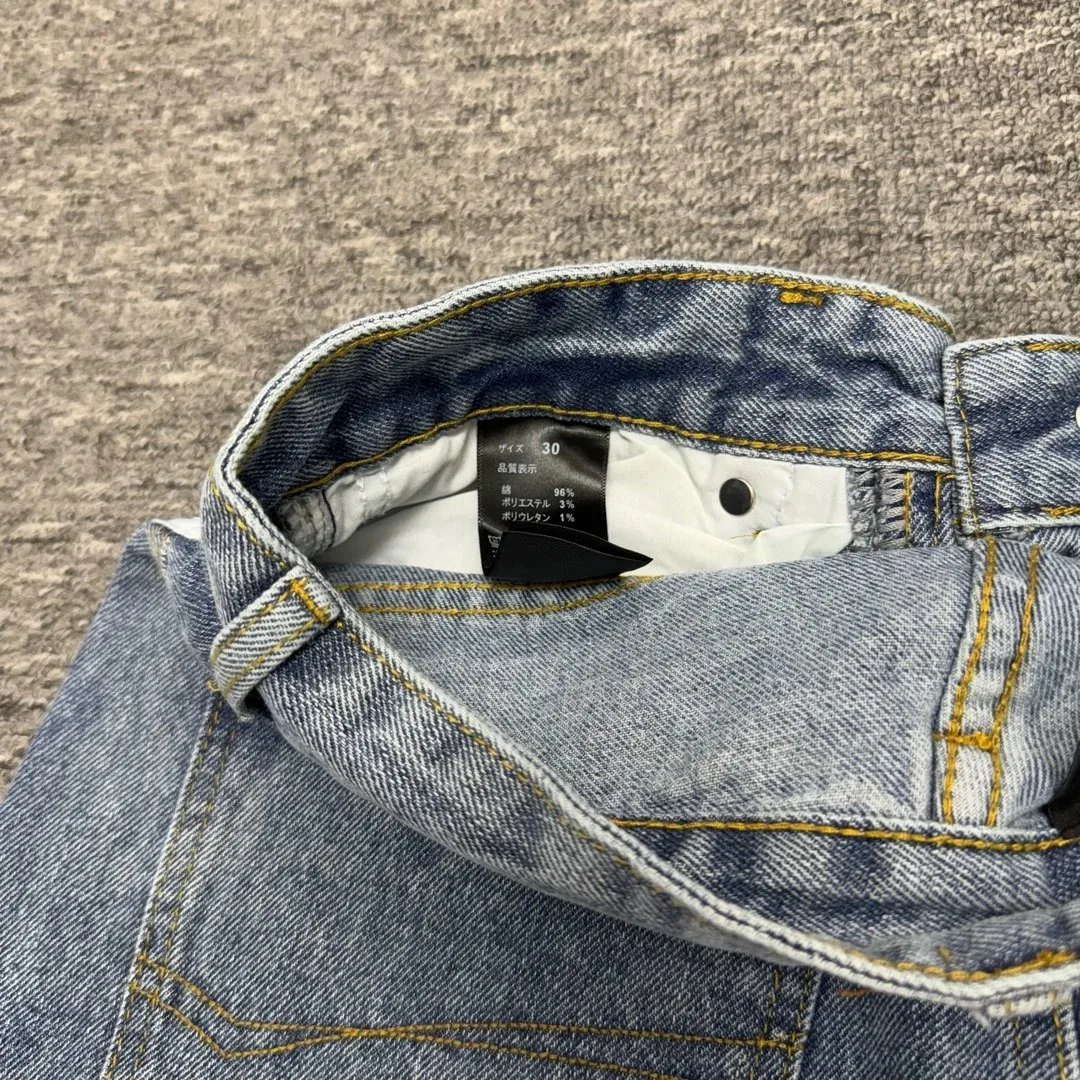 Washed Heavyweight Striped Jeans — photo 9