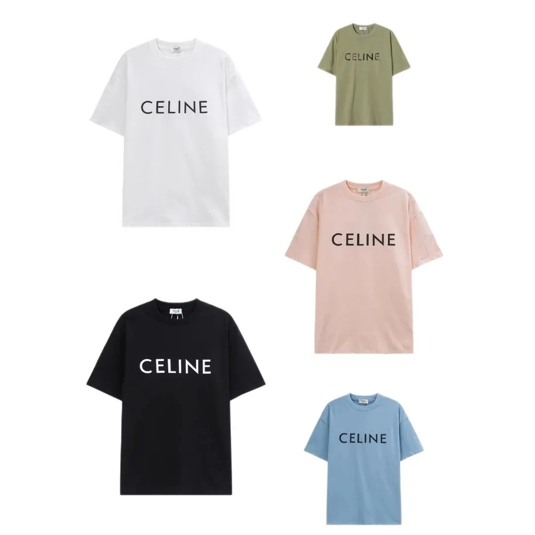 Celine Letter Print Cotton T-Shirt — photo 5