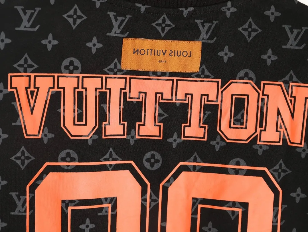 Orange Letter Print T-Shirt — QC