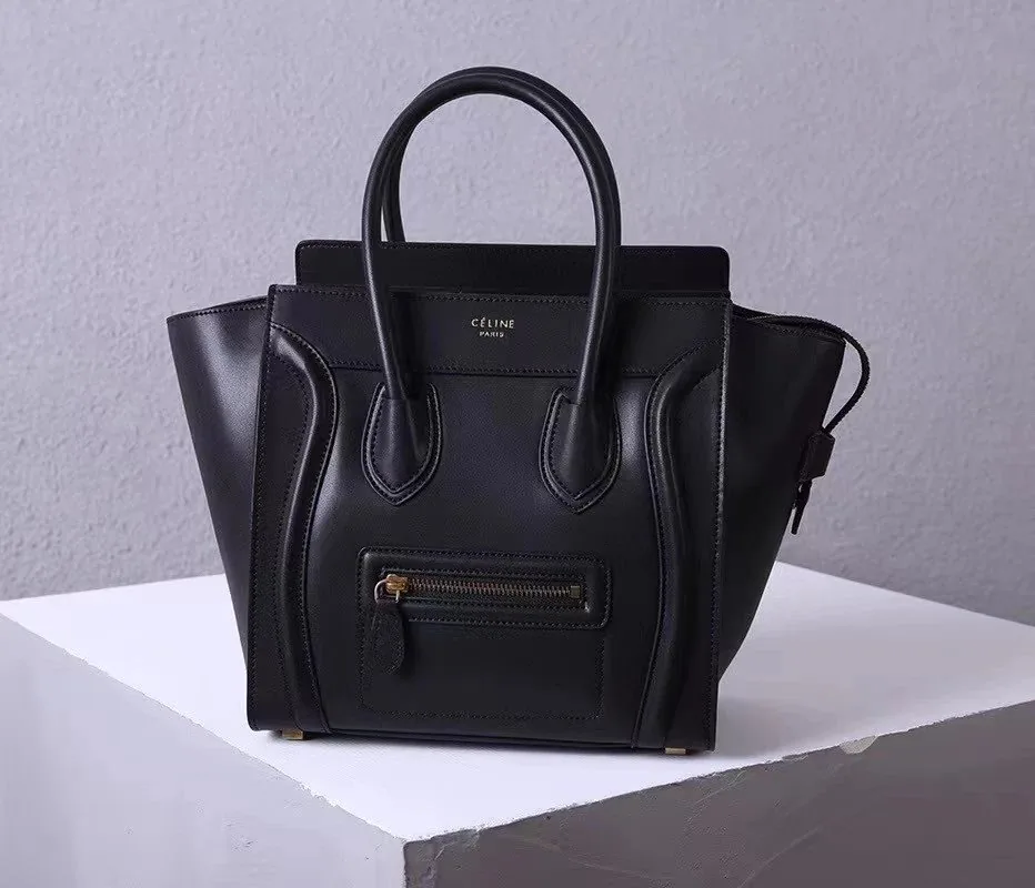 Celine Mini Luggage Black Smooth Leather — photo 3