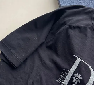 Black Letter Embroidered T-Shirt