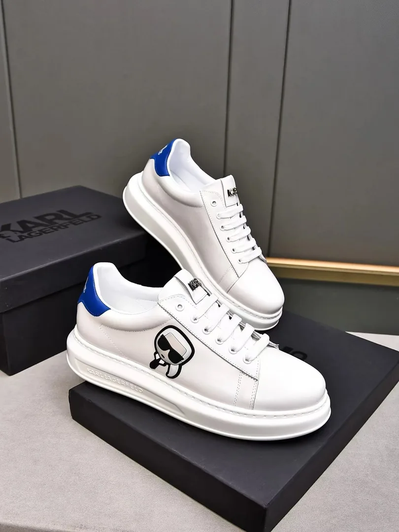 Karl Lagerfeld Kapri White KC Low-Top Sneakers — QC