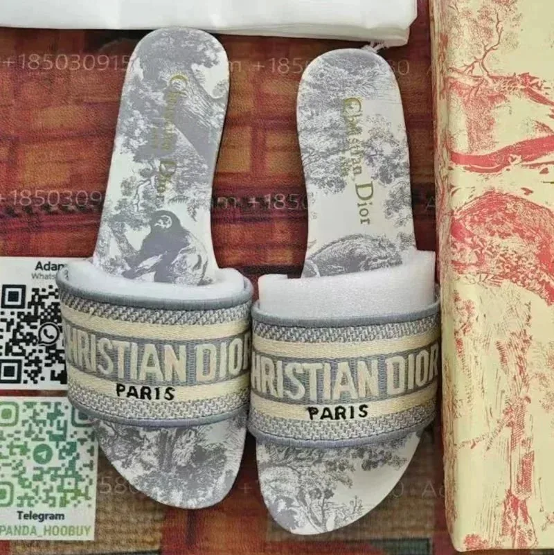 Dior Christian Dior Paris Embroidered Slides
