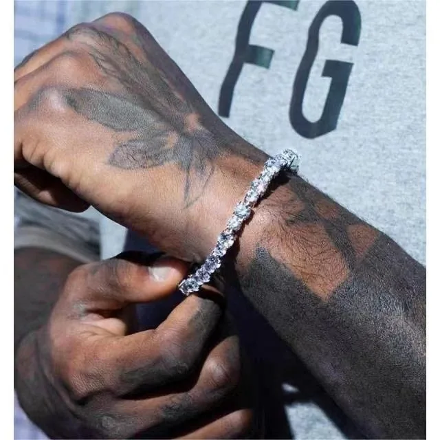 Rhinestone Tennis Chain Necklace — Photo 8