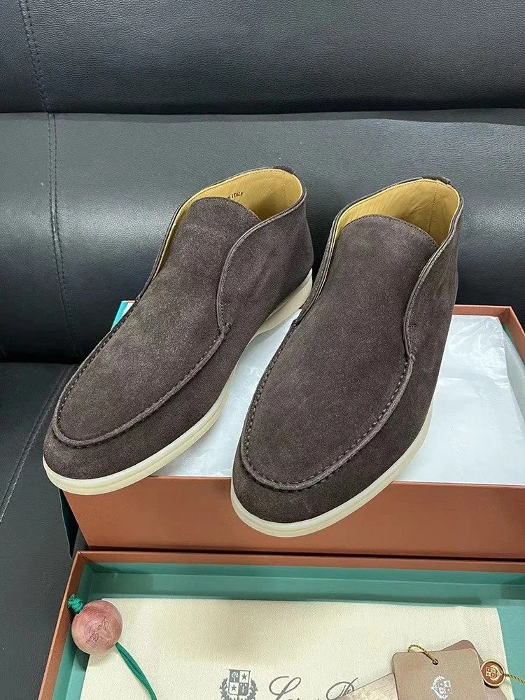 Loro Piana Open Walk Leather Sneakers