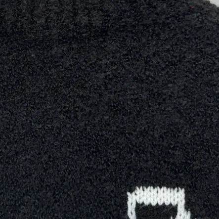 Contrast Crewneck Knit Top