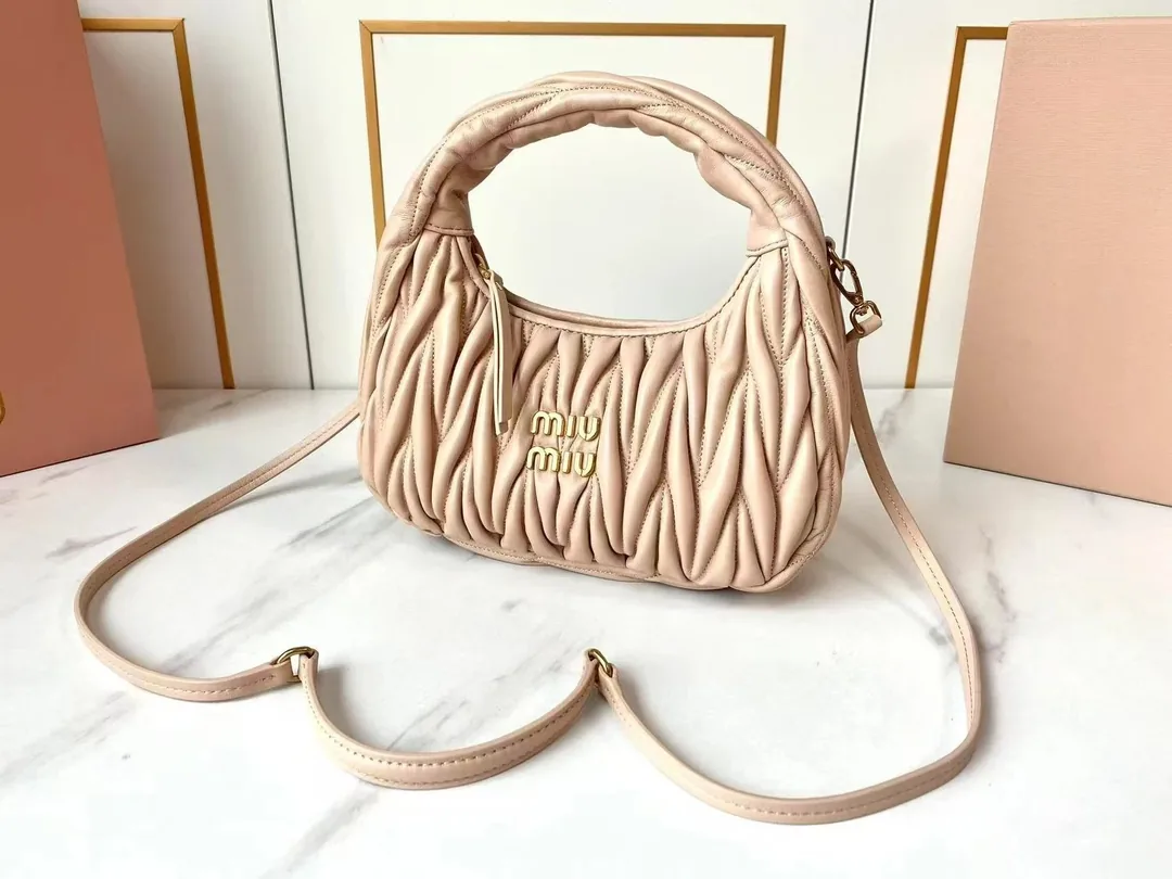 Miu Miu Ruched Leather Underarm Bag — QC