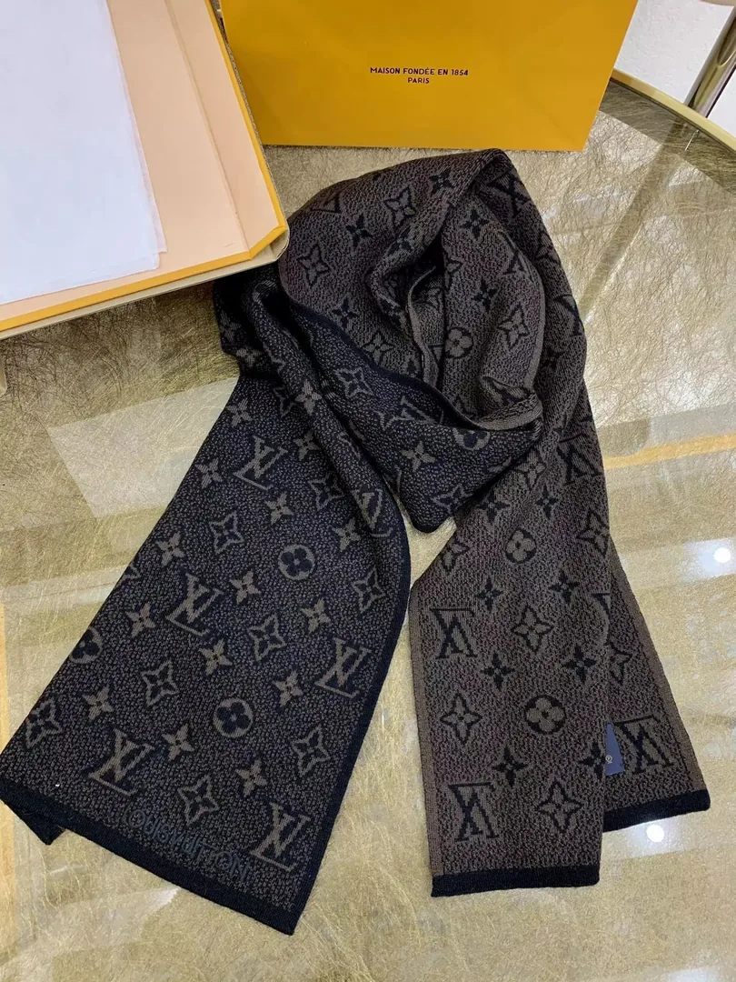 Wool Monogram Eclipse Scarf — QC