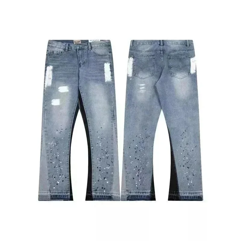 Washed Ripped Patchwork Jeans — photo 12