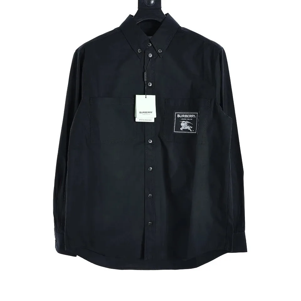 Embroidered Poplin Cotton Long-Sleeve Shirt — Photo 14