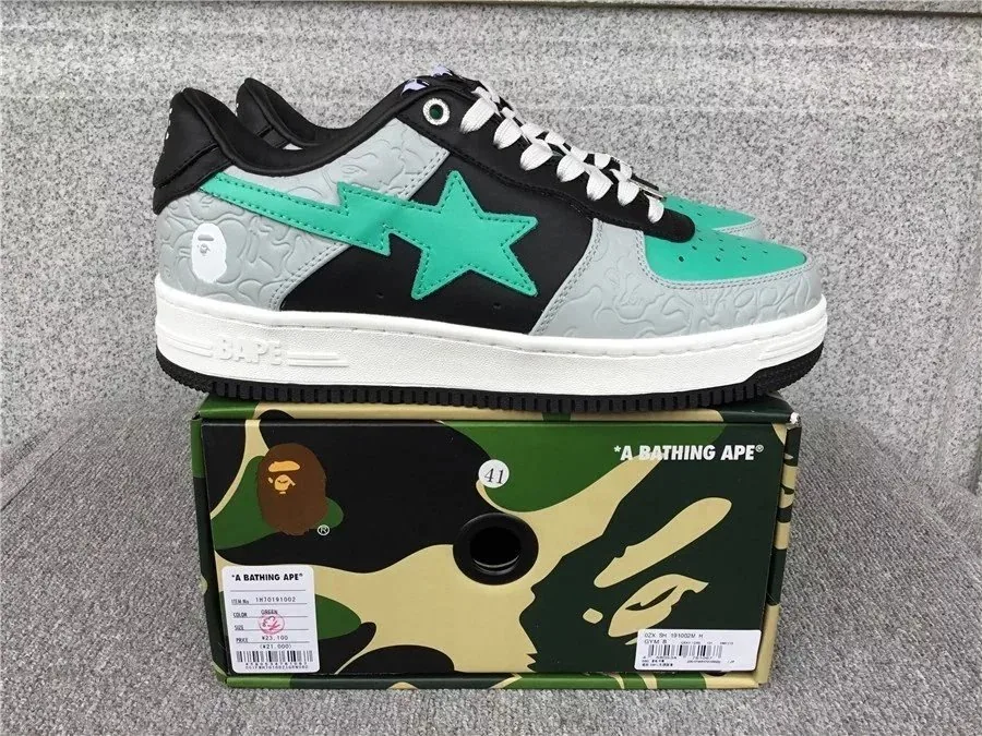 Bape Sta Multicolor Lace-Up Skate Shoes — QC